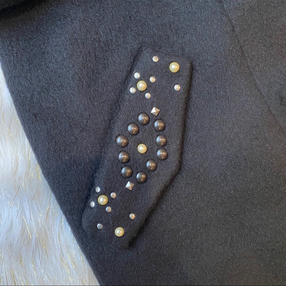 βοΈ Coach Studded Wool Coat, Black - Picture 4 of 10